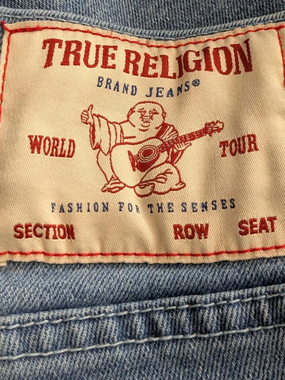TRUE RELIGION Men's Jeans Size 34 Relaxed Straight Fit Blue